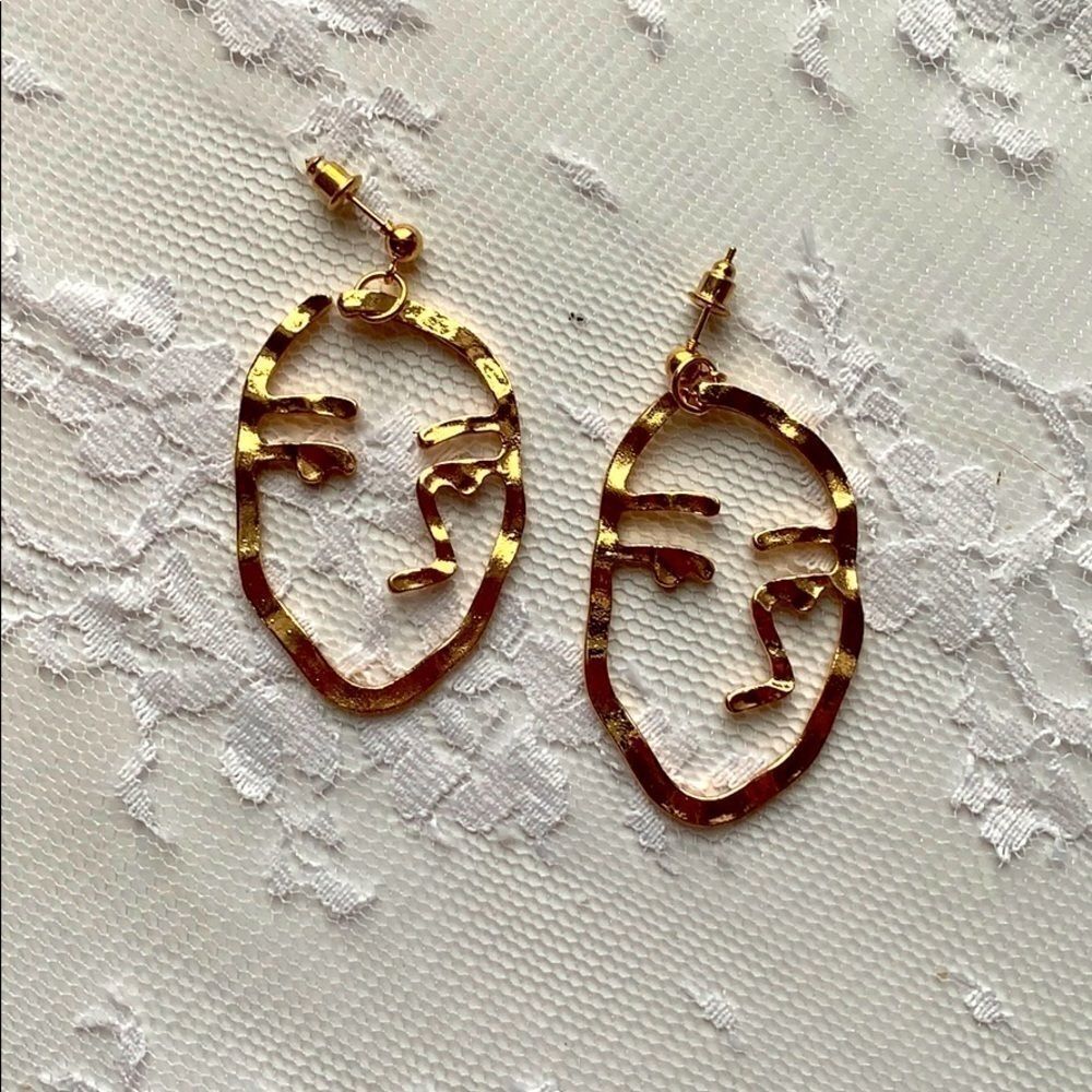 MooKoo Abstract Art Face Earrings
